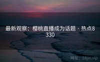 最新观察：樱桃直播成为话题 · 热点8330